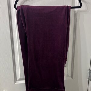Plush plus size 2XL XXL velvet velour Purple lounge pants